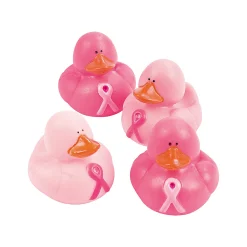 Awareness Ribbon Rubber Ducks - 12 Pc.