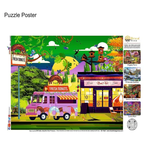 Brain Tree-Lockdown 500 Piece Jigsaw Puzzles For Adults19.5"Lx14.5"W