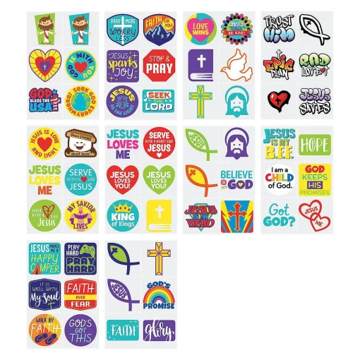 Bulk 360 Pc. Religious Temporary Tattoo Assortment