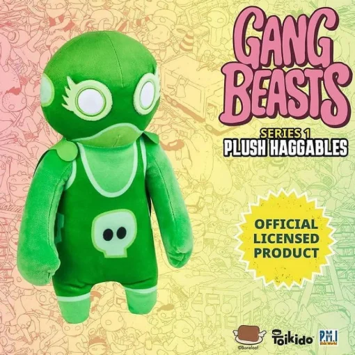 Gang Beasts Yellow And Green Wrestler Plush 2Pk 12" Game Character Doll Figure Pmi International