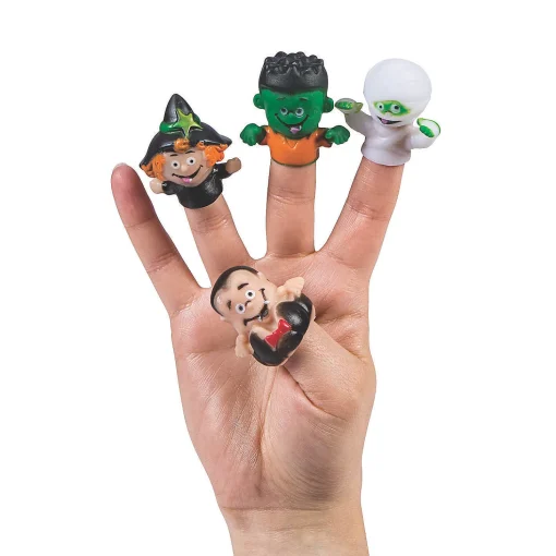 Halloween Character Finger Puppets - 12 Pc.