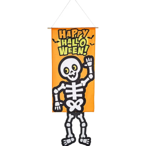 Halloween Skeleton Dangle Leg Door Sign