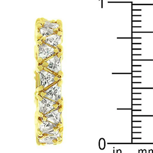 J Goodin Golden Trillion Eternity Ring Size 9