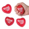 Jesus Loves You Heart Stress Toys - 12 Pc.