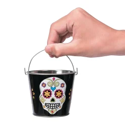 Mini Neon Day Of The Dead Pails - 12 Pc.
