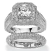 5.08 Tcw Cz Two-Piece Halo Bridal Set