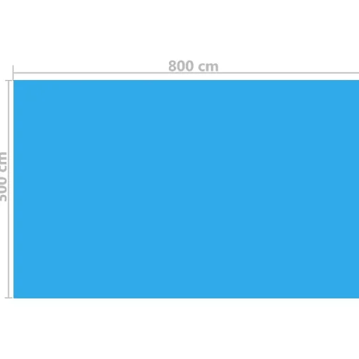 Vidaxl Rectangular Pool Cover 315"X196.9" Pe Blue