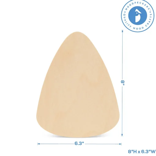Woodpeckers Crafts, Diy Unfinished Wood 8" Candy Corn Cutouts, Pack Of 12
