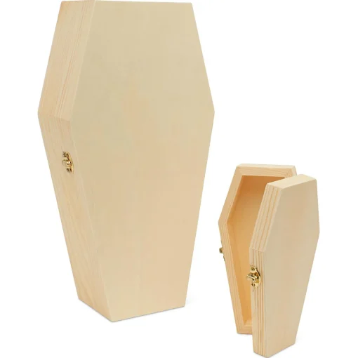 Woodpeckers Crafts, Diy Unfinished Wood 12" Coffin, Pack Of 2