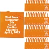 15" X 17" Bulk 300 Pc. Personalized Large Orange Nonwoven Tote Bags