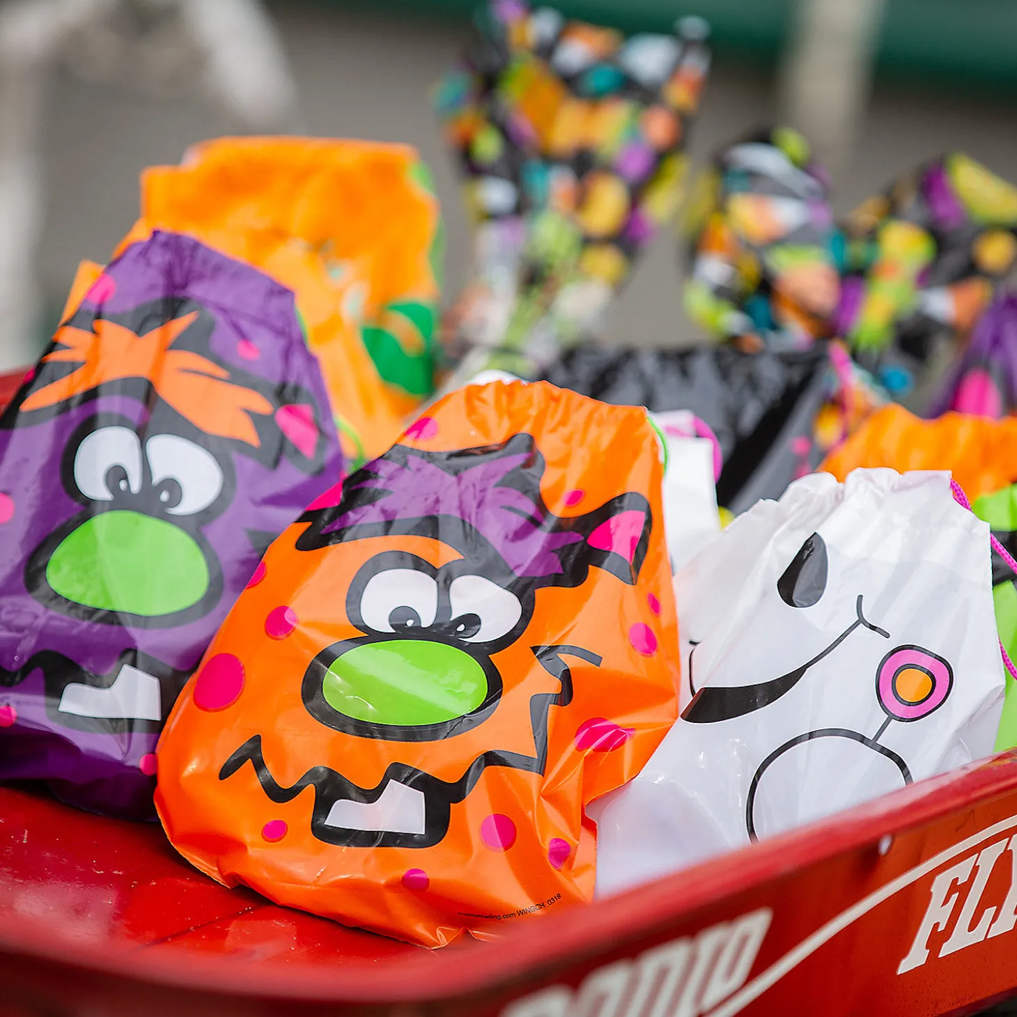 7 1/4" X 8 1/2" Bulk 72 Pc. Halloween Drawstring Goody Bags