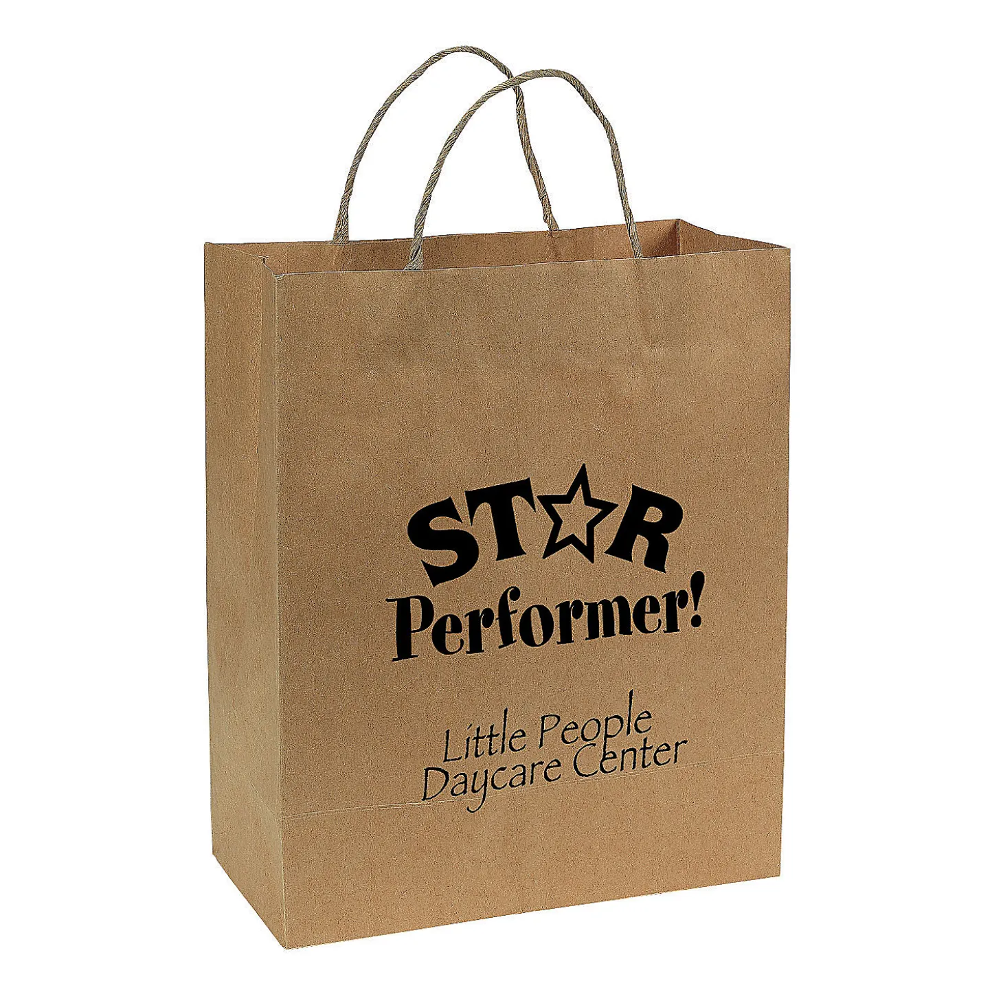 10 1/2" X 5 1/4" X 13" Large Brown Kraft Paper Gift Bags - 12 Pc.