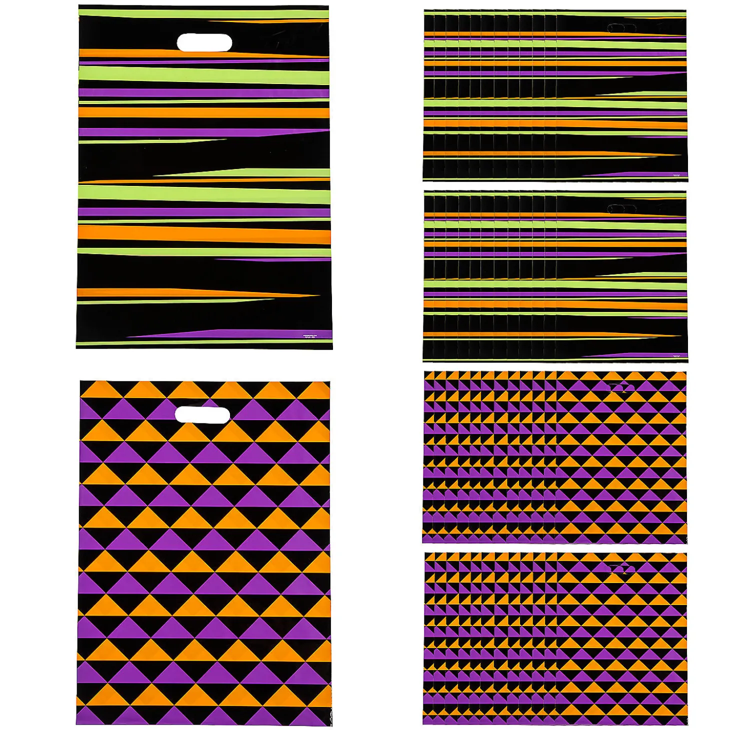 12 1/2" X 17" Bulk 50 Pc. Halloween Patterned Trick-Or-Treat Bags