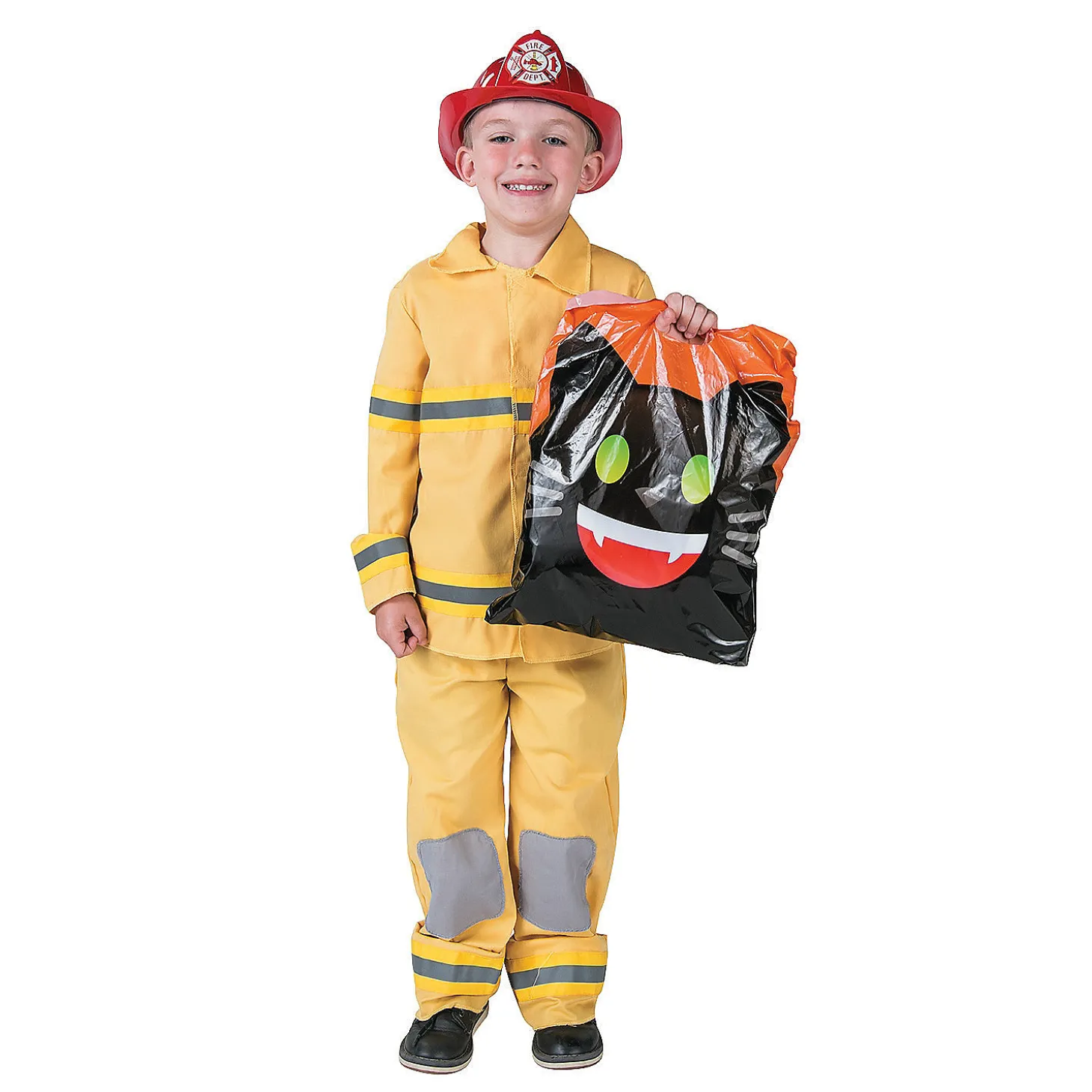 12 1/2" X 17" Bulk 50 Pc. Large Halloween Emoji Face Trick-Or-Treat Plastic Goody Bags