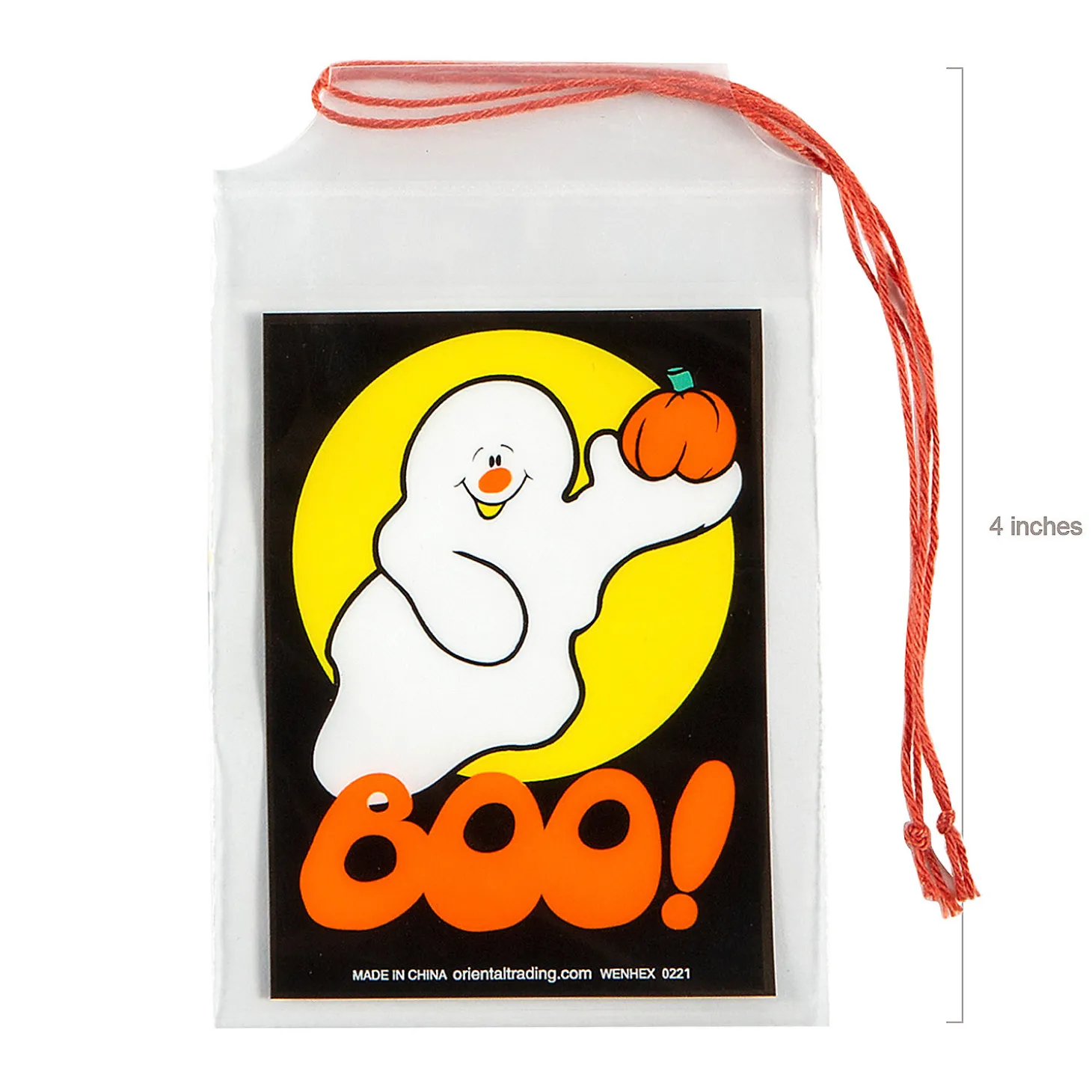 2 3/4" X 4" Bulk 144 Pc. Mini Halloween Plastic Drawstring Treat Bags