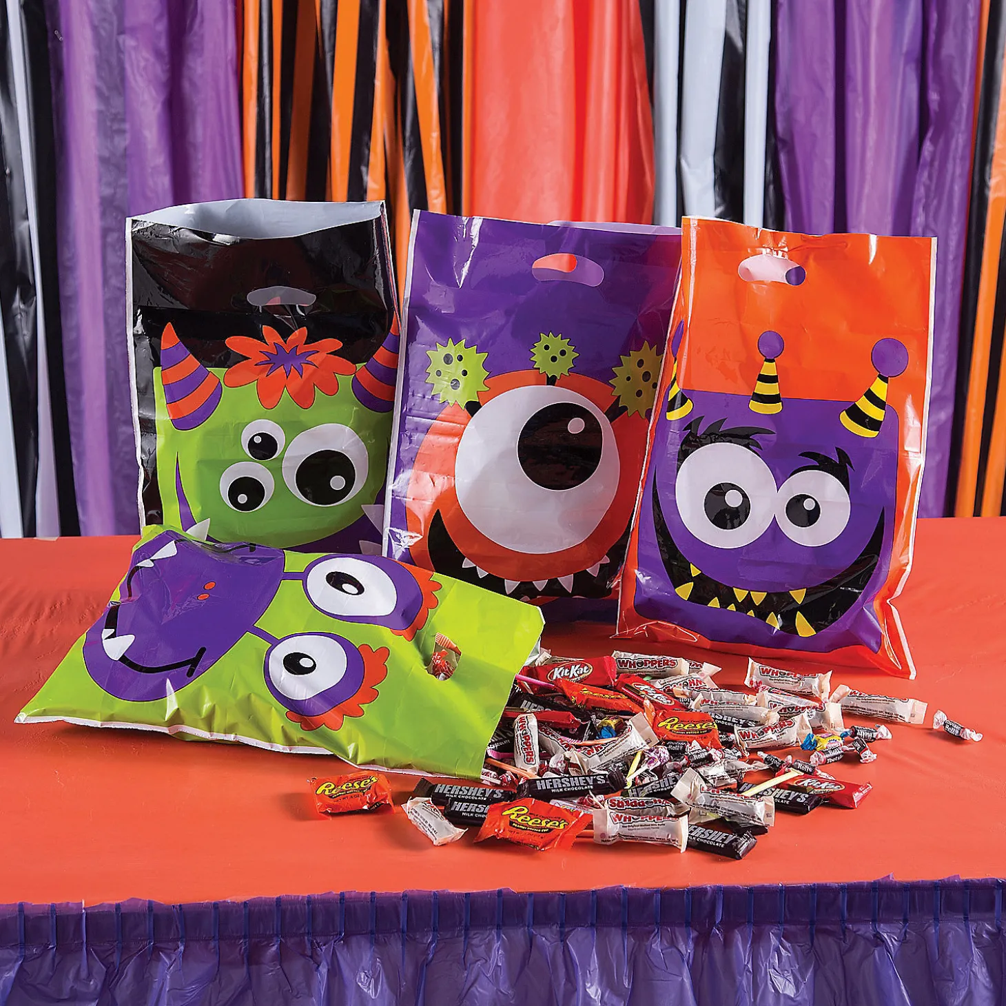 12 1/2" X 17" Bulk 100 Pc. Monster Trick-Or-Treat Bags