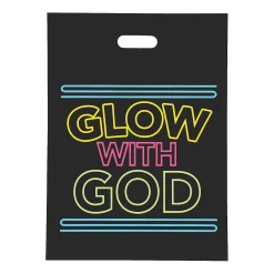 12 1/2" X 17" Bulk 50 Pc. Neon Religious Trick-Or-Treat Plastic Goody Bags