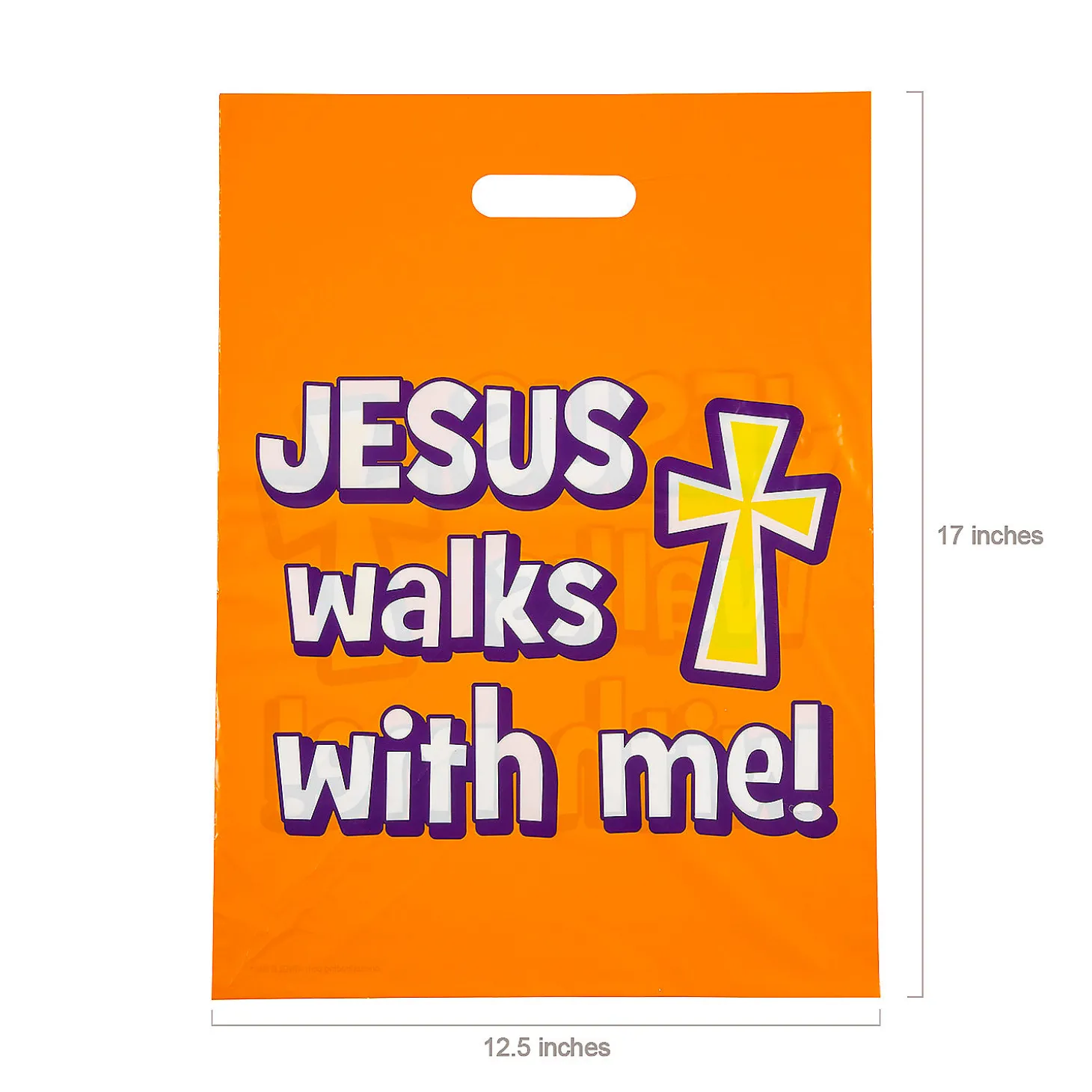 12 1/2" X 17" Bulk 50 Pc. Walk Safely With Jesus Goody Bags
