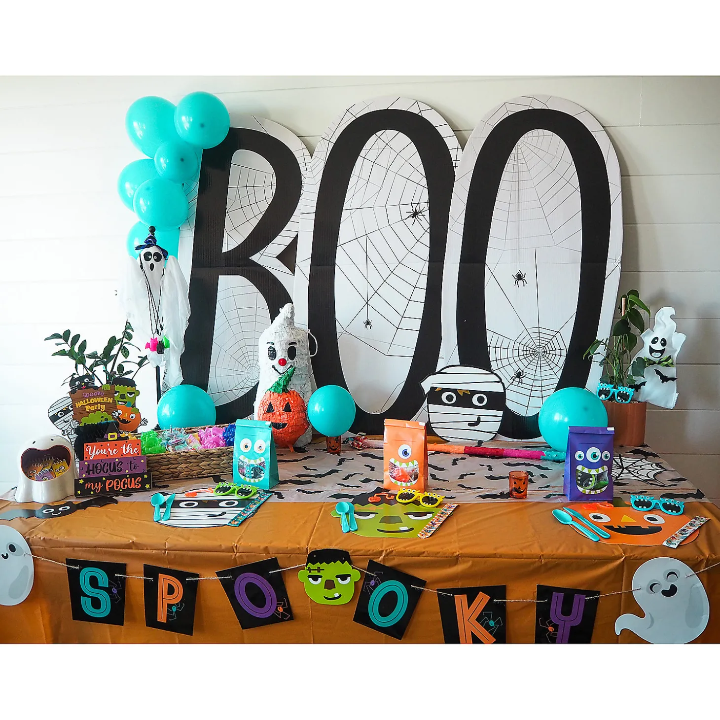 4 1/2" X 9" Halloween Tin Tie Treat Bags With Monster Mouth Window - 24 Pc.