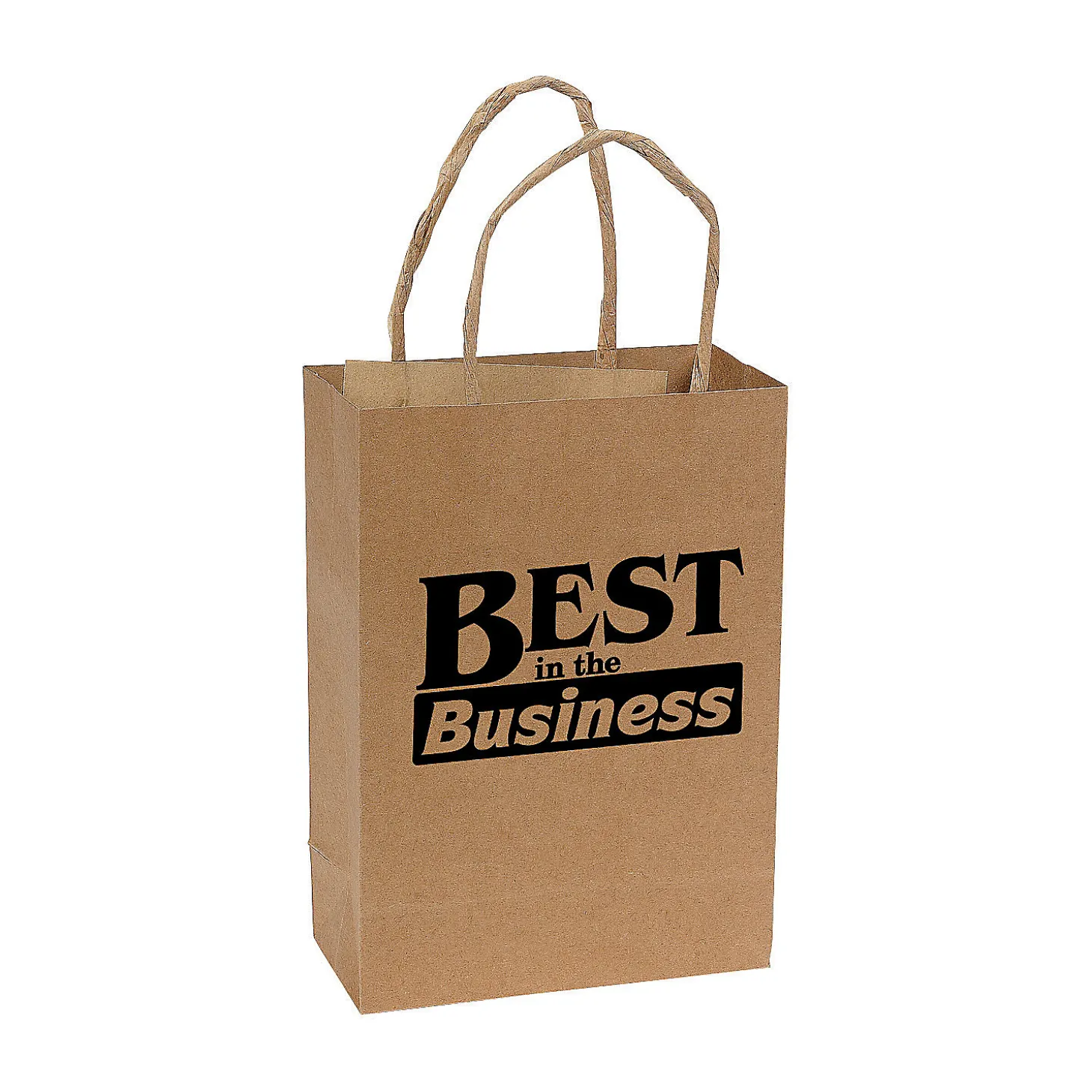 6 1/2" X 9" Medium Kraft Paper Gift Bags - 12 Pc.