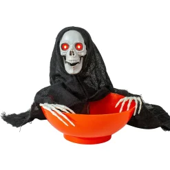 10.5" Animated Grim Reaper Halloween Candy Bowl