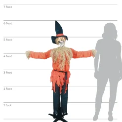 6' Animated Standing Scarecrow