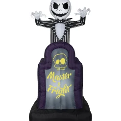 42" Blow Up Inflatable Nightmare Before Christmas Master Of Fright Jack Skellington Halloween Outdoor Yard Decoration