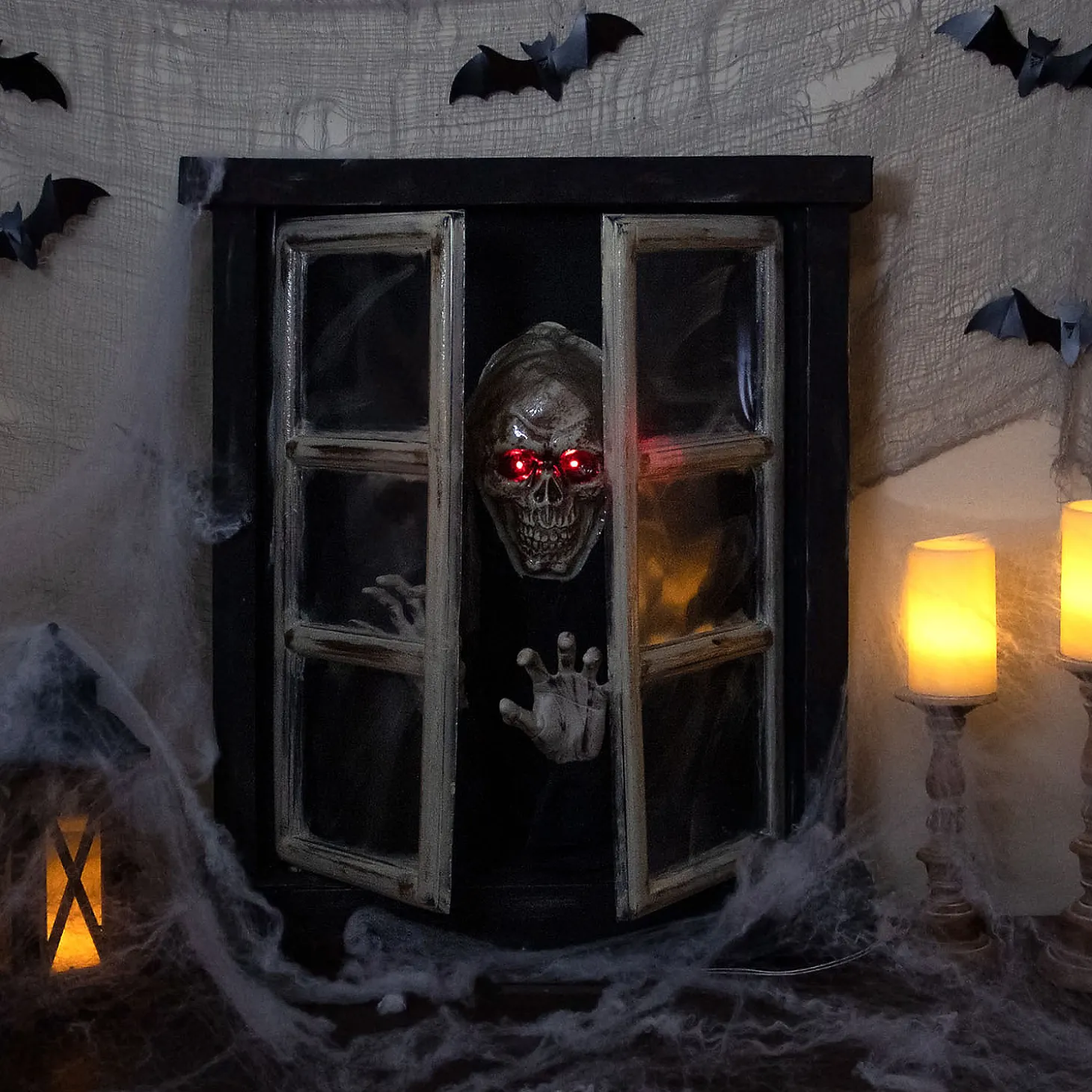29" Lighted And Animated Opening Window Halloween Decoration