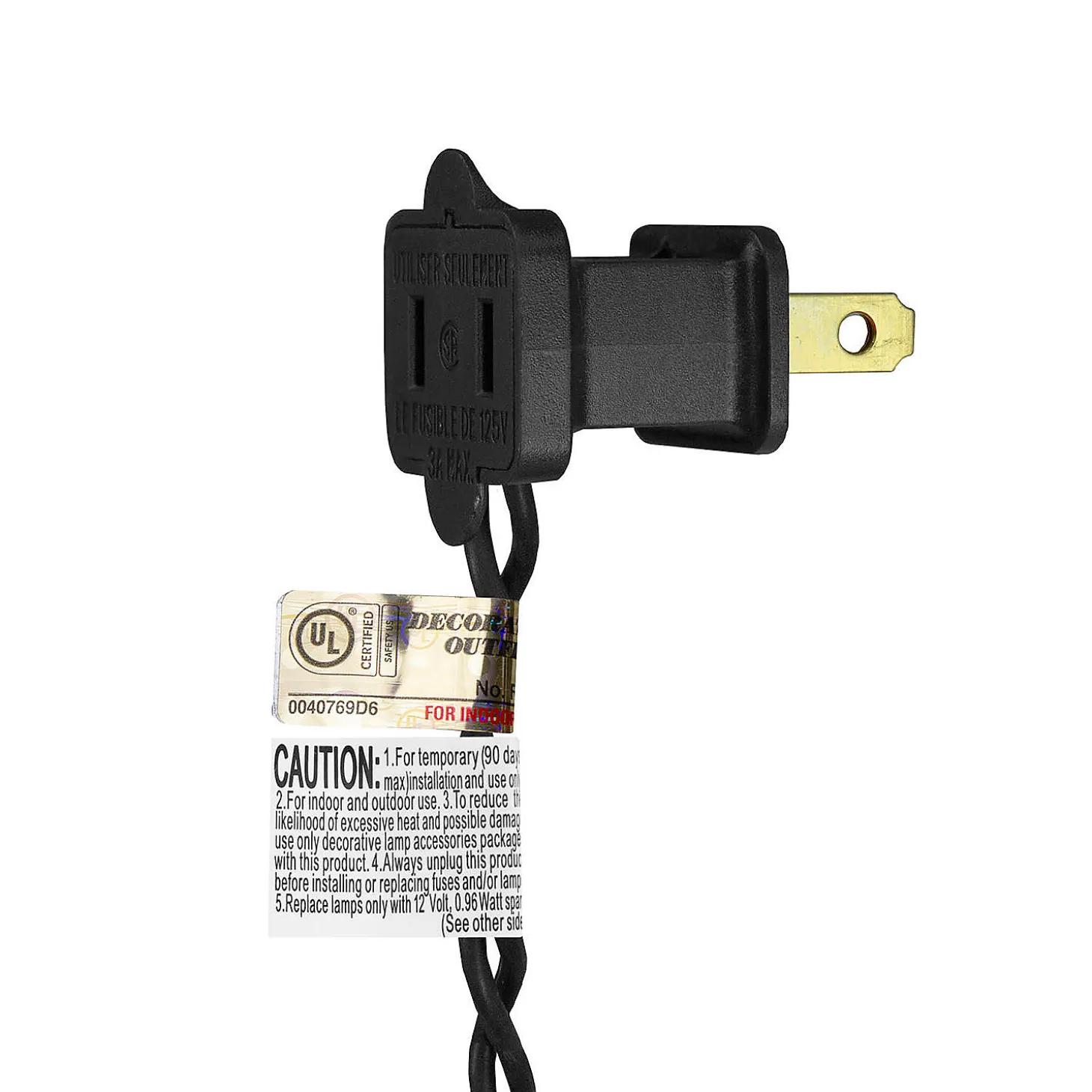 8.5" Lighted Orange Skull And Hands Outdoor Halloween Decoration - 4Ft Black Wire