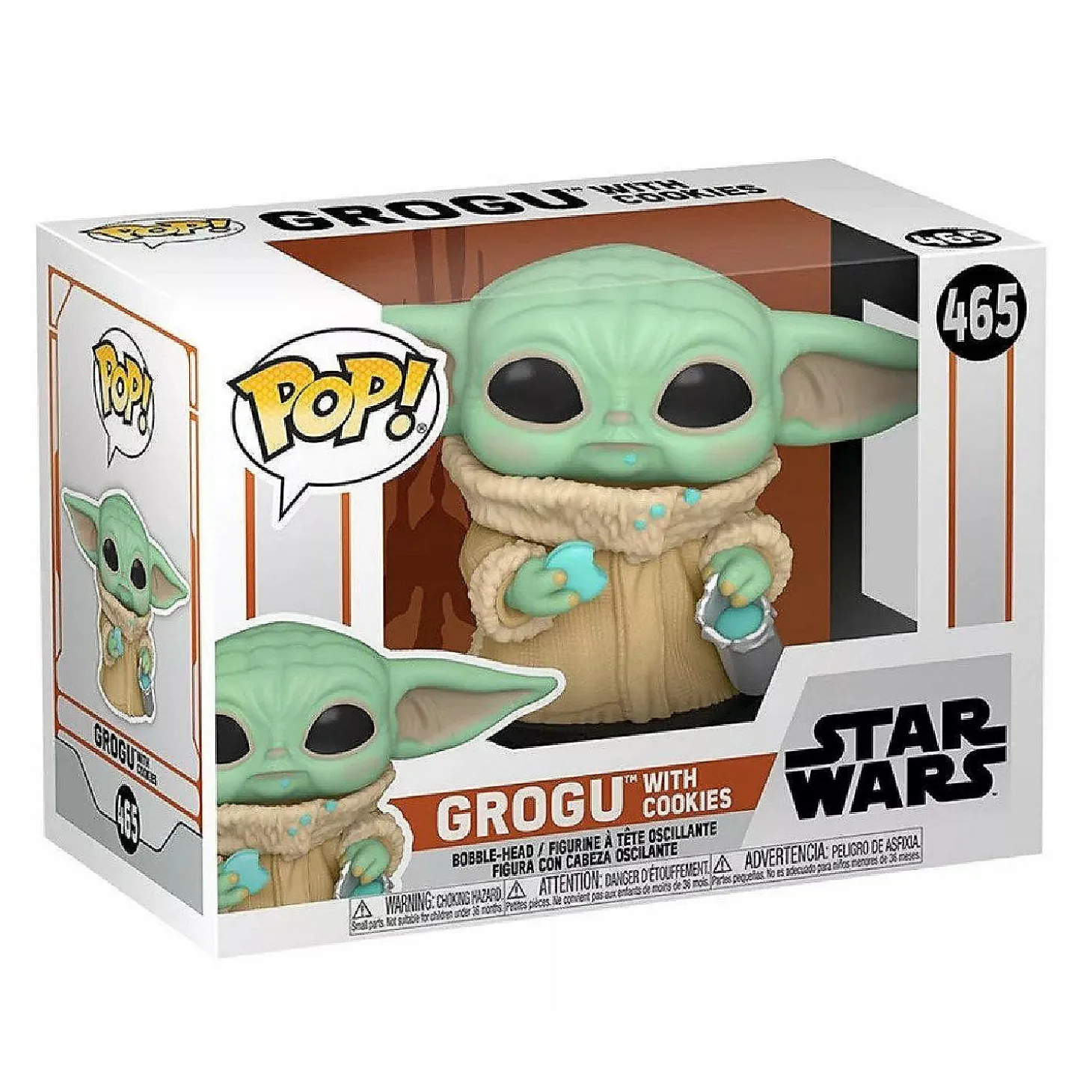 2 Pack Funko Pop! Bobbleheads Luke Skywalker & Grogu With Cookies