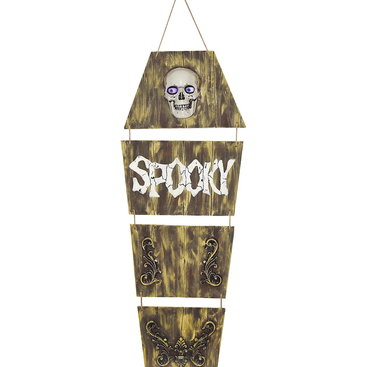 5' Skeleton Coffin With Moving Eyes