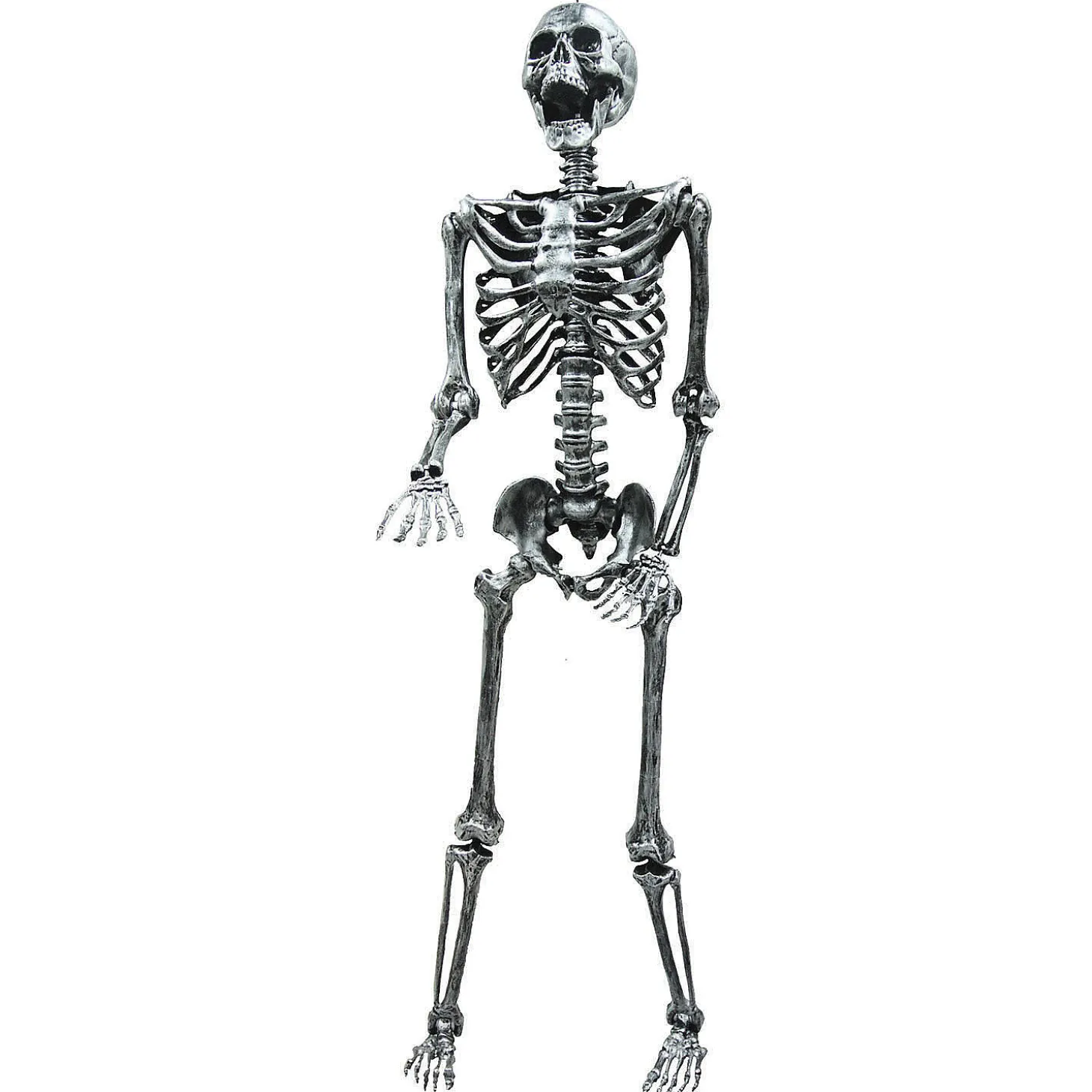 5' Steel Gray Skeleton Halloween Decoration