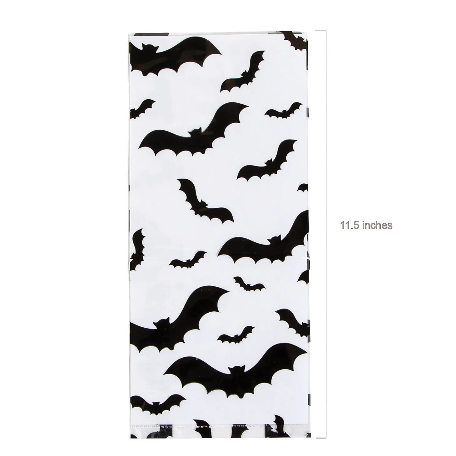 5" X 11 1/2" Bulk 50 Pc. Bat Print Cellophane Bags