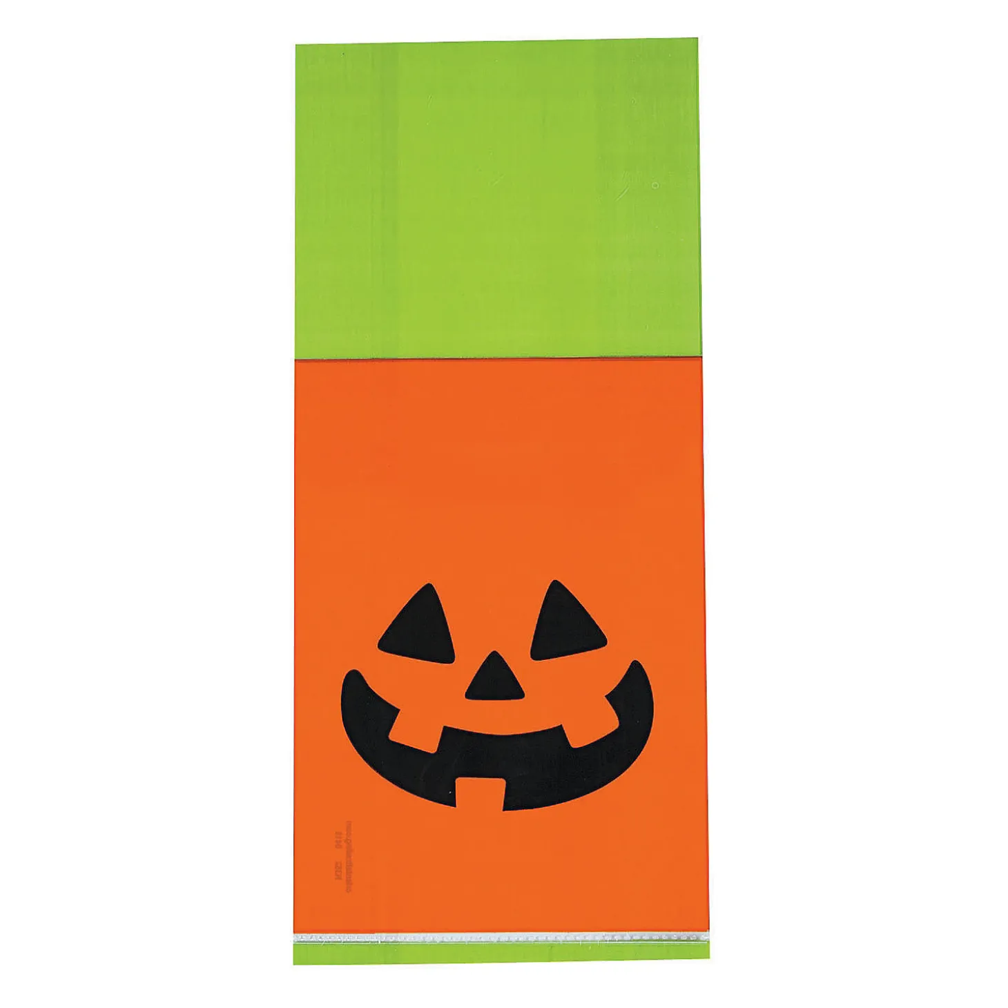 5" X 11 1/2" Bulk 50 Pc. Halloween Jack-O'-Lantern Cellophane Bags