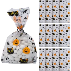 5" X 11 1/2" Halloween Character Cellophane Bags - 12 Pc.