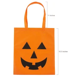 15" X 16 1/2" Large Jack-O'-Lantern Tote Bags - 12 Pc.