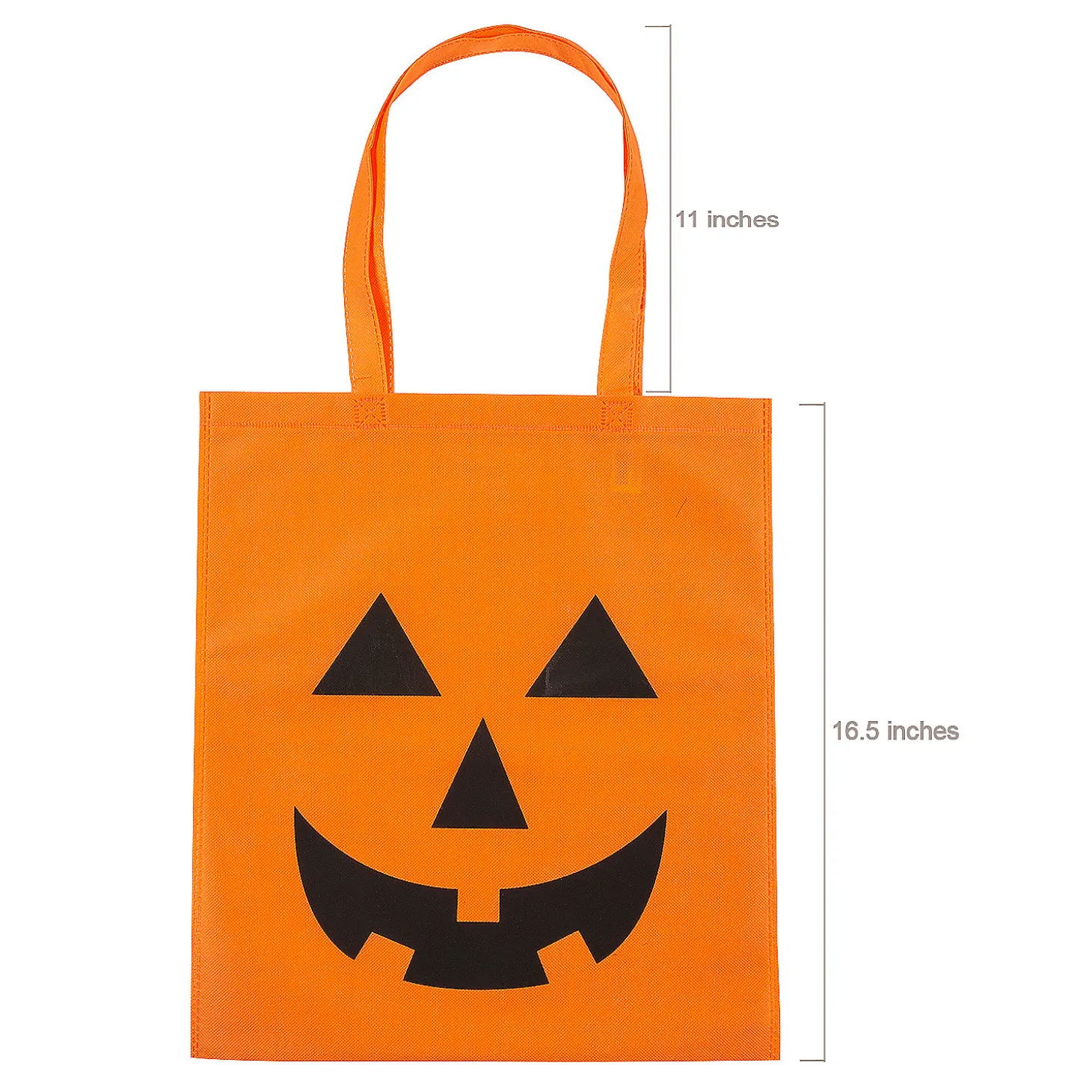 15" X 16 1/2" Large Jack-O'-Lantern Tote Bags - 12 Pc.