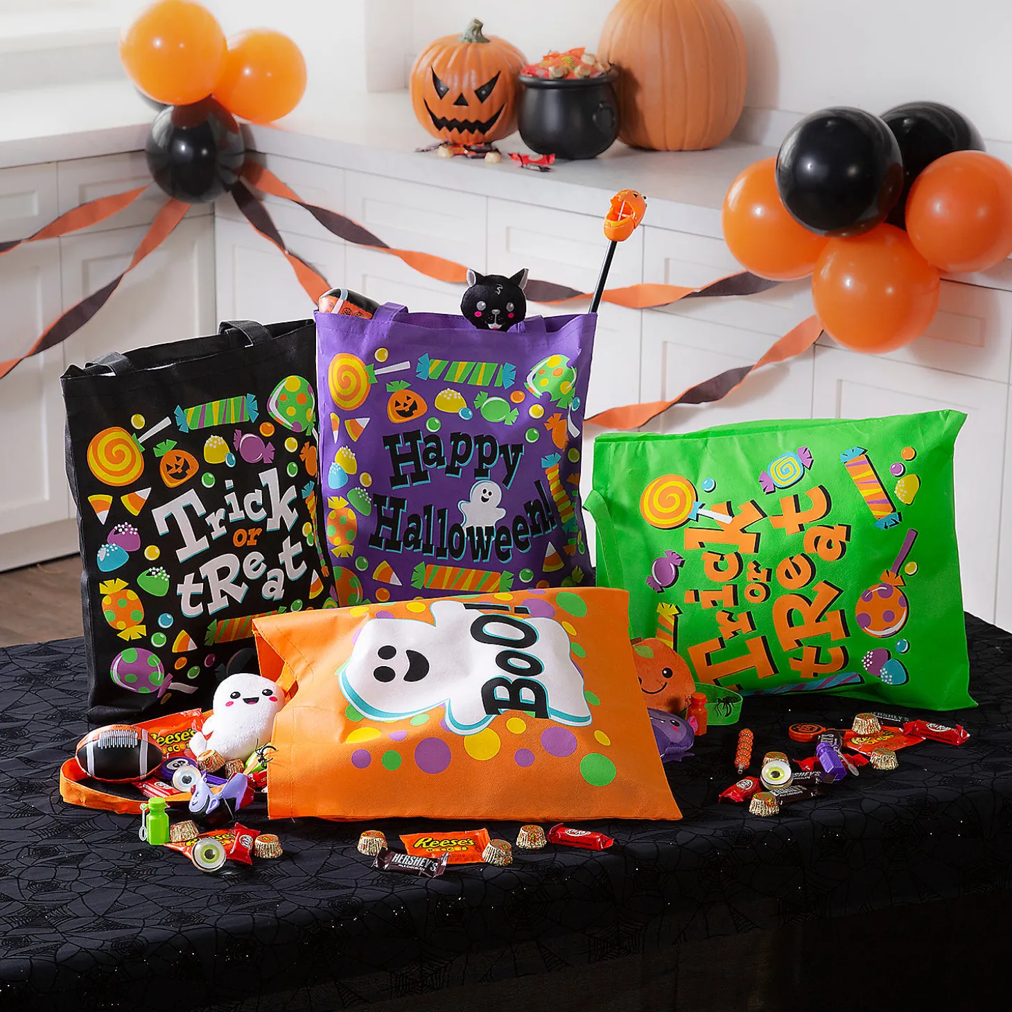 15" X 16 1/2" Large Trick-Or-Treat Tote Bags - 12 Pc.