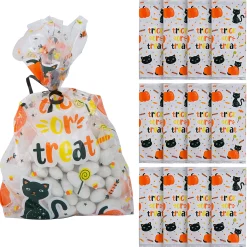5" X 11 1/2" Trick-Or-Treat Character Cellophane Bags - 12 Pc.