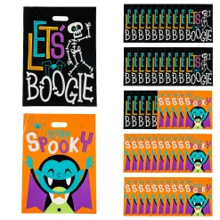 12-1/2" X 17" Bulk 50 Pc. Goofy Ghouls Plastic Trick-Or-Treat Bags