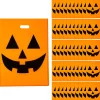 12" X 17" Bulk 50 Pc. Large Jack-O'-Lantern Halloween Plastic Goody Bags