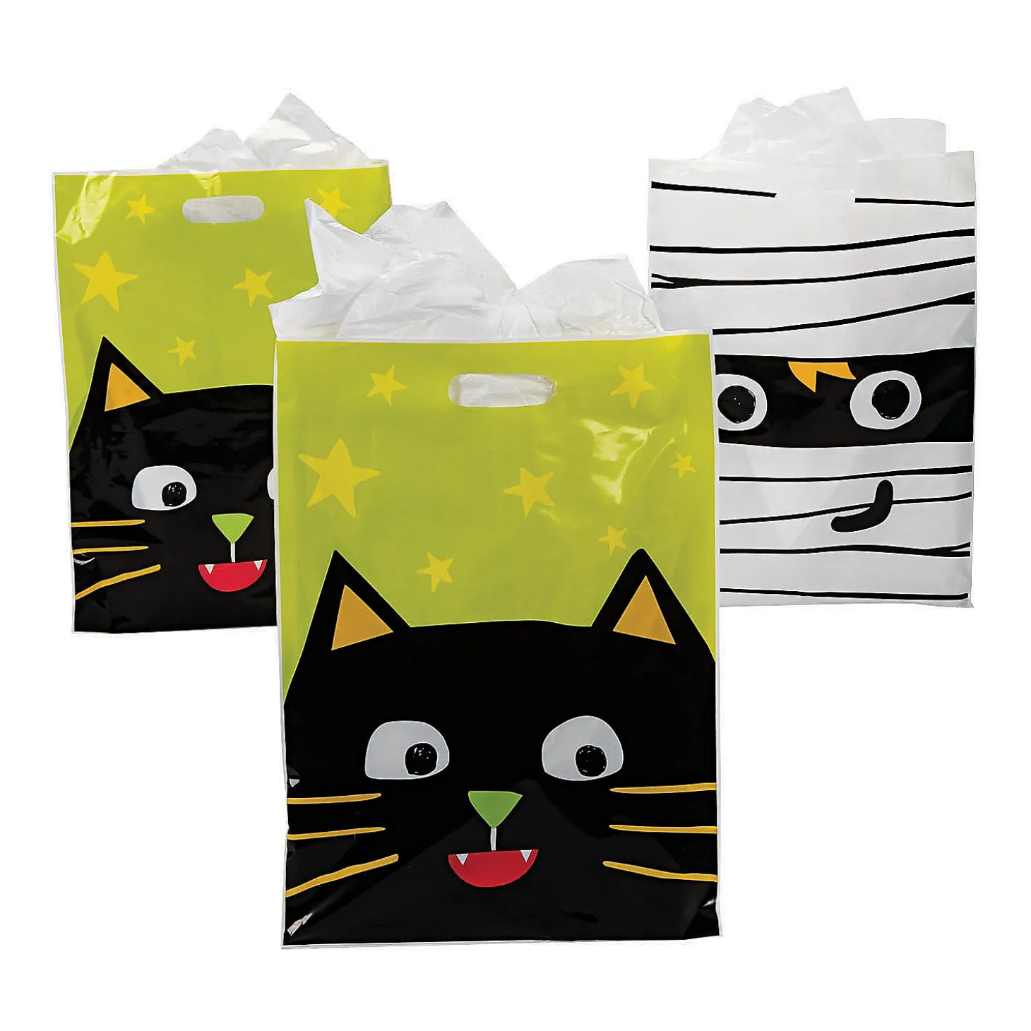 12" X 17" Bulk 50 Pc. Large Plastic Ghoul Gang Goody Bags