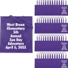 15" X 17" Bulk 300 Pc. Personalized Large Purple Nonwoven Tote Bags