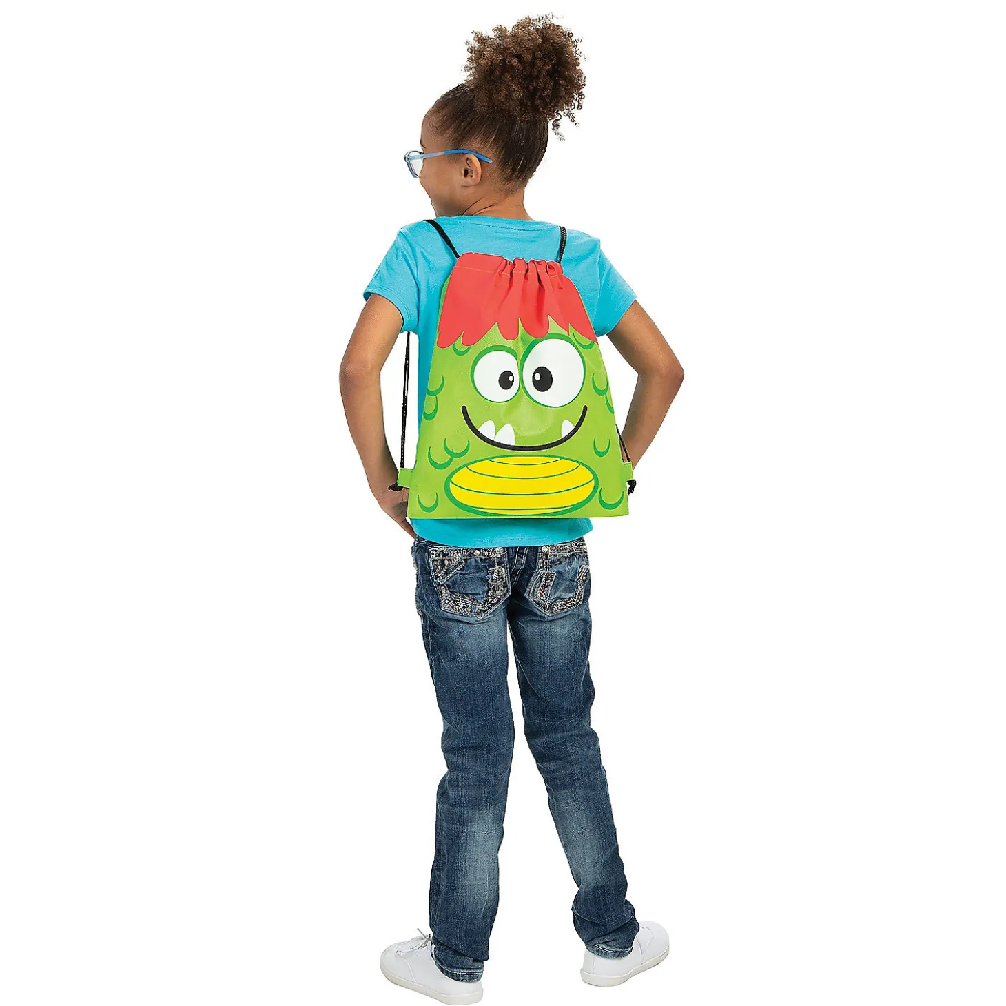 12" X 15" Medium Nonwoven Silly Monster Drawstring Bags - 12 Pc.