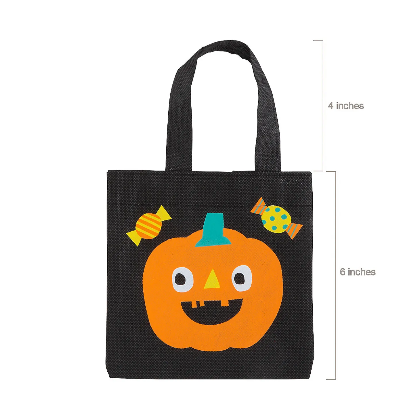 6" X 6" Mini Nonwoven Ghoul Gang Tote Bags - 12 Pc.