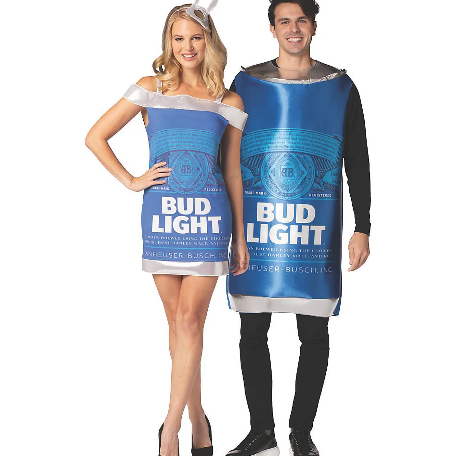 Adult Bud Light Beer Couple Costumes