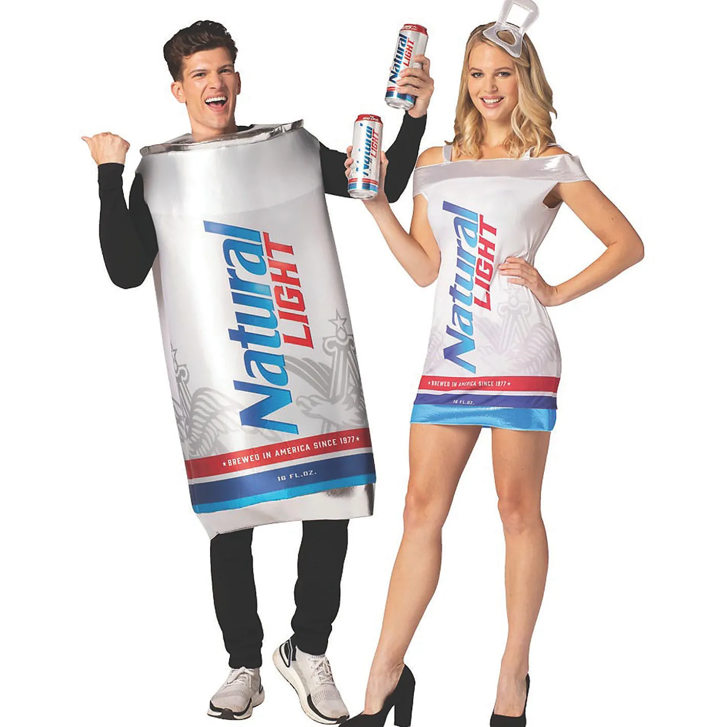 Adult Natural Light Beer Couple Costumes