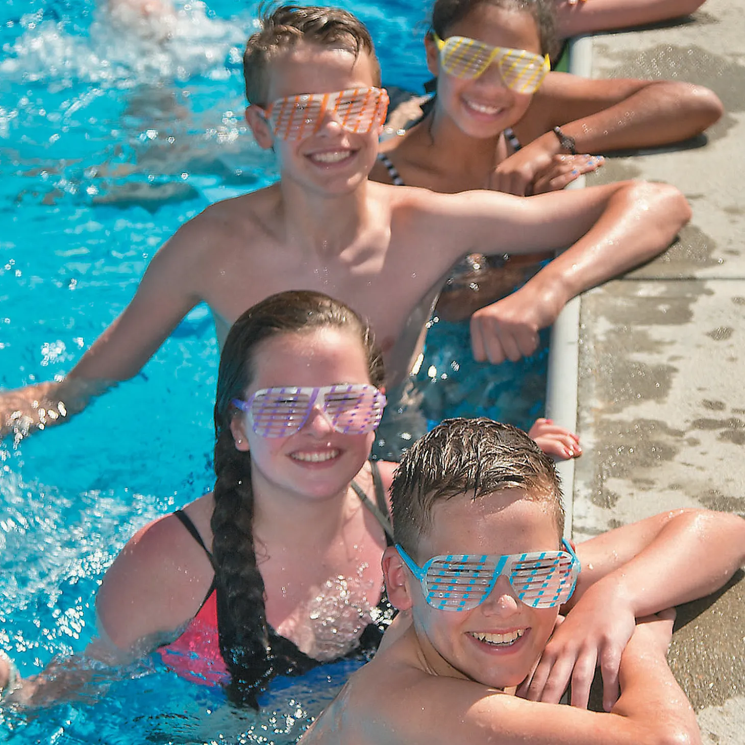 Adult's Bright Color Glow-In-The-Dark Shutter Glasses- 12 Pc.