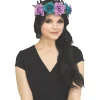 Adults Fantasy Fairy Floral Crown - Black And Purple