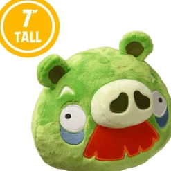 Angry Birds Green Moustache Foreman Pig Plush Bad Piggies 7" Pillow Doll Soft Toy Mighty Mojo
